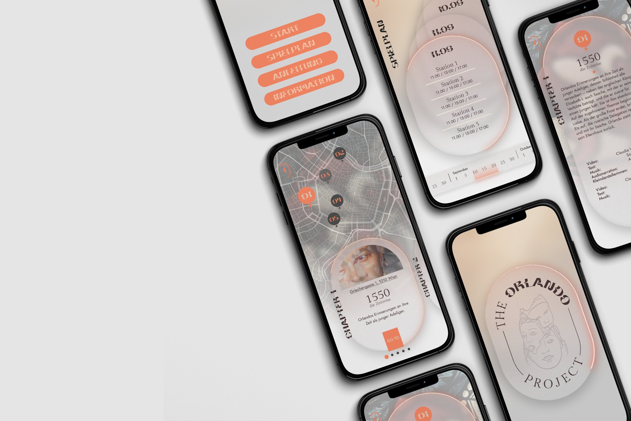 The Orlando Project companion app across phones