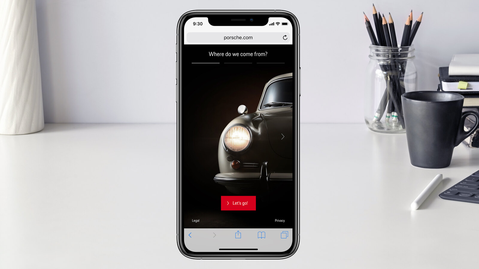 Digital Porsche Brand Academy — a diegetic 3D onboarding world in WebAR